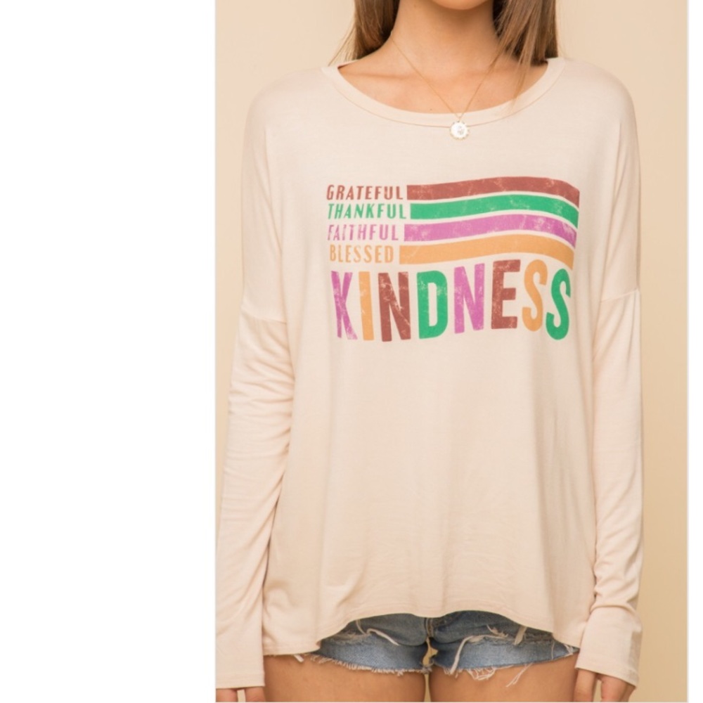 Kindness Print Oversized Knit Top - Picture 3 of 10